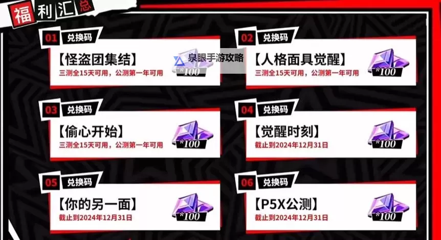 《女神异闻录夜幕魅影》兑换码使用方法 P5X福利兑换码怎么用图1