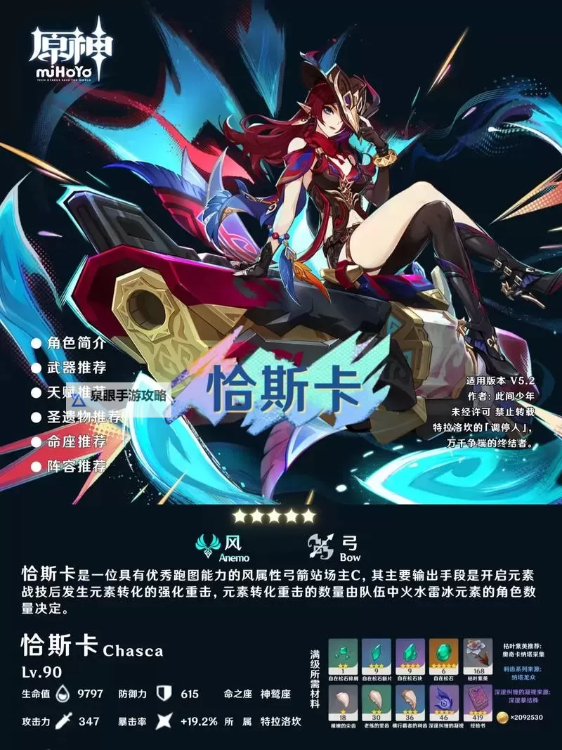 《原神》恰斯卡怎么培养 恰斯卡一图流养成攻略图1