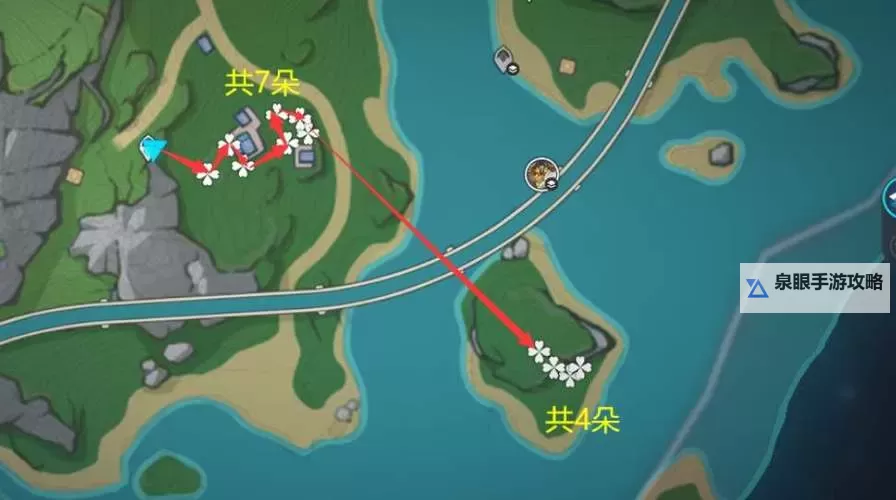 《原神》73个虹彩蔷薇采集路线分享图2