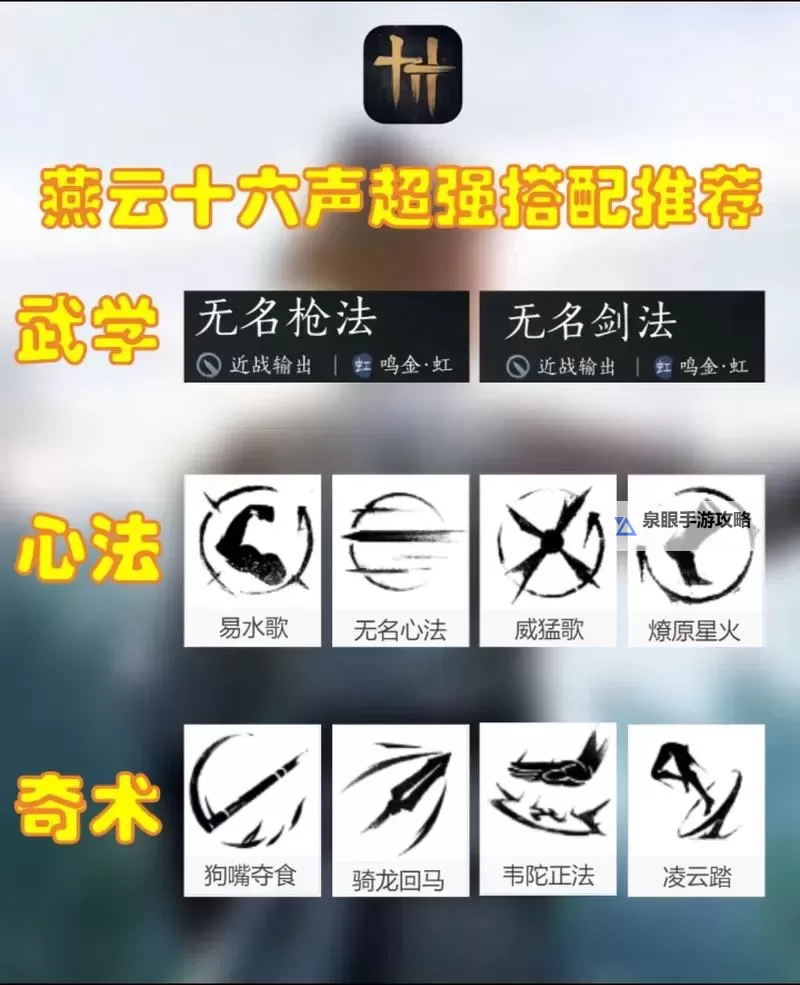 《燕云十六声》PVE武学心法搭配教学 怎么搭配武学心法图2