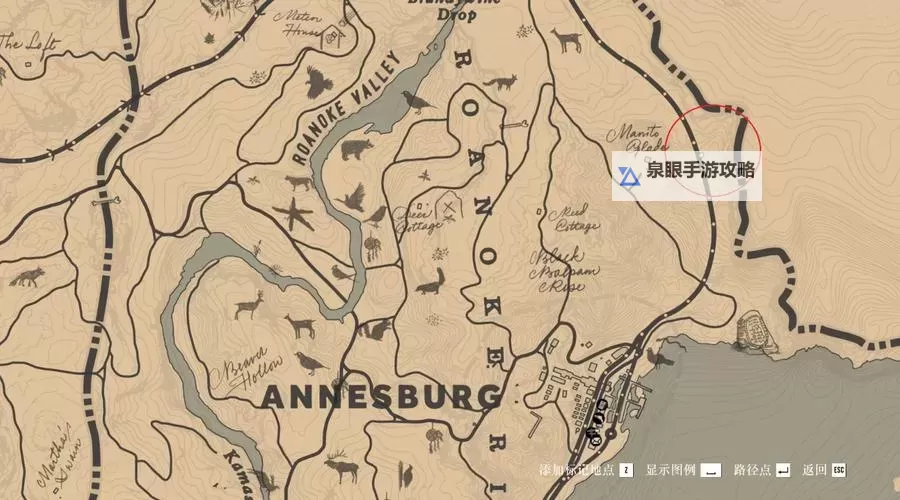 《荒野大镖客2》完美驼鹿皮位置图示图1