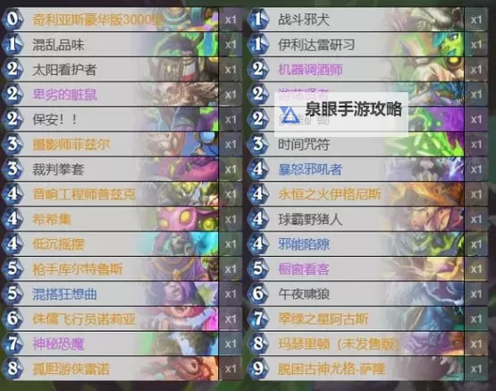 《炉石传说》德莱尼乘务员瞎卡组分享图1