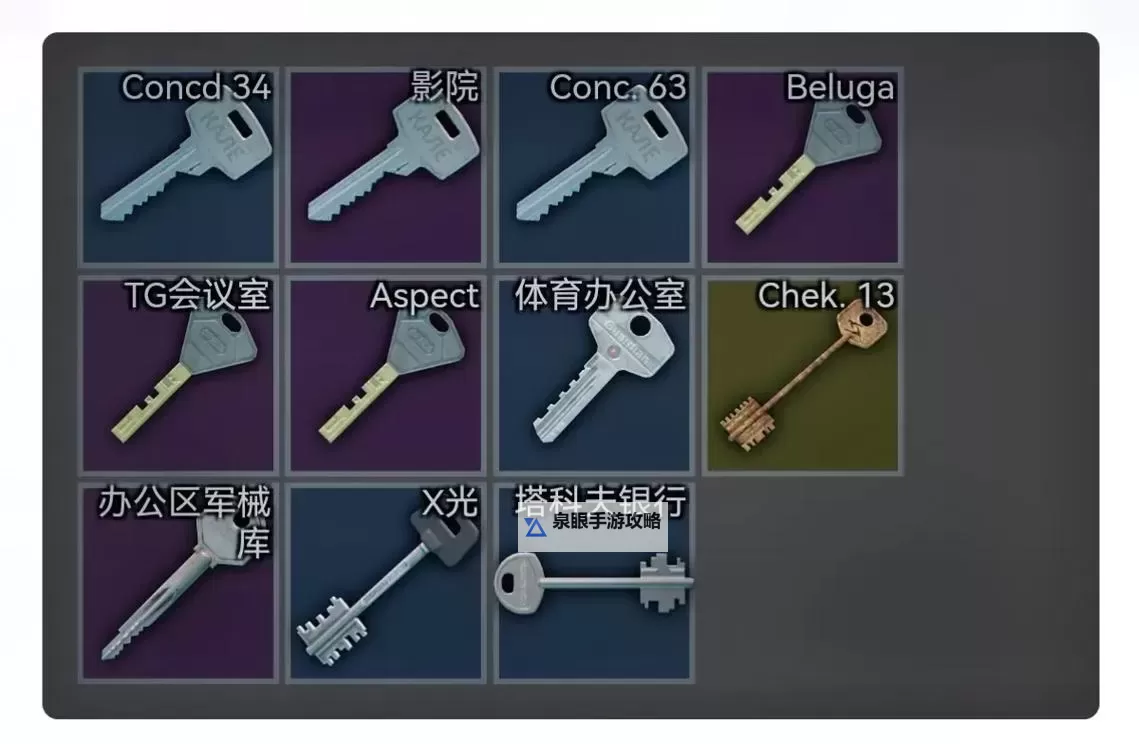 《逃离塔科夫》工厂地图钥匙收集指南图1