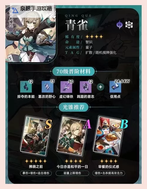 《崩坏星穹铁道》全智识角色培养攻略图1