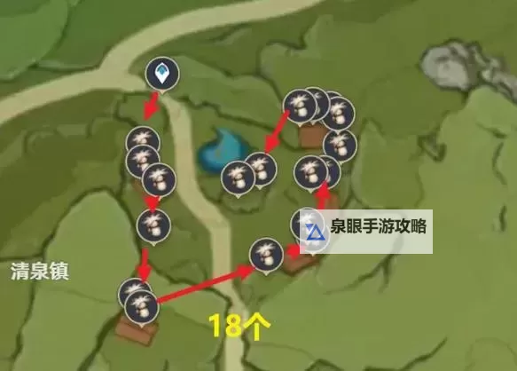 《原神》4.5慕风蘑菇采集路线分享图1