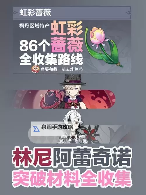 《原神》4.0林尼培养材料收集攻略 虹彩蔷薇收集路线分享图1
