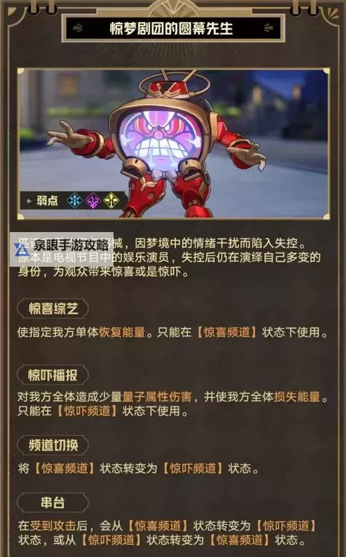 《崩坏星穹铁道》惊梦剧团系列怪物介绍图1